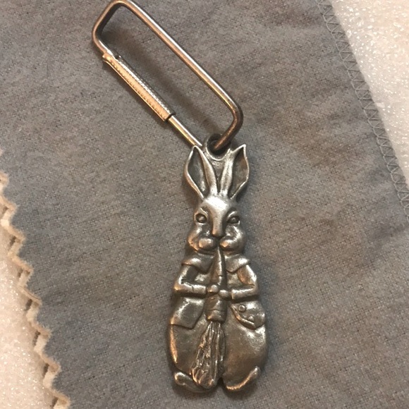 VINTAGE Pewter Jack Rabbit Keychain - Picture 3 of 11
